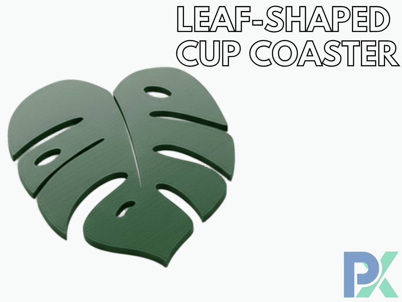 Miniatura 3 do modelo 3D leaf-shaped cup coaster