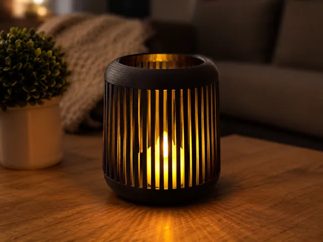 Ribbed Tealight Lantern