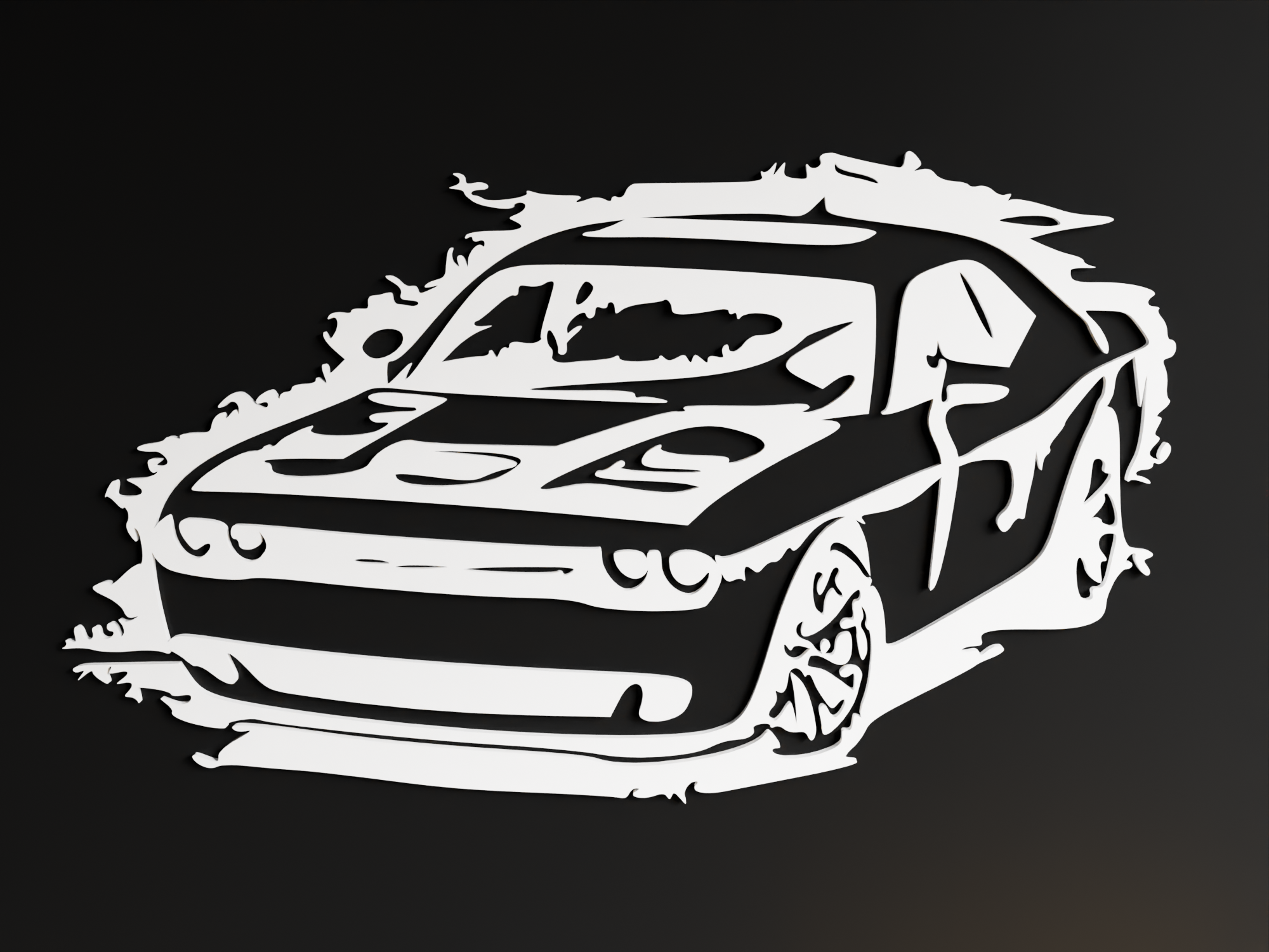 Dodge Challenger SRT Hellcat 2D plate