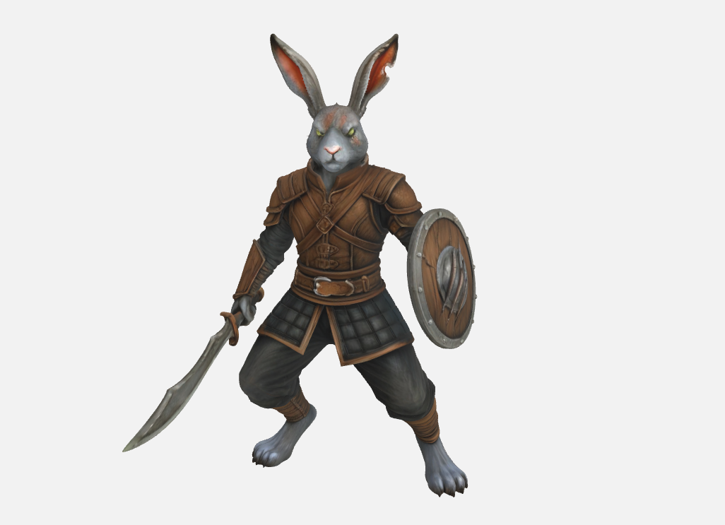 Harengon Monster Hunter (Ranger) - DnD mini