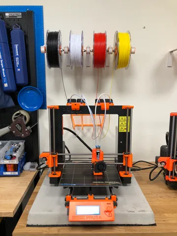 Prusa Multi Material Wall Mount and Filament Guide