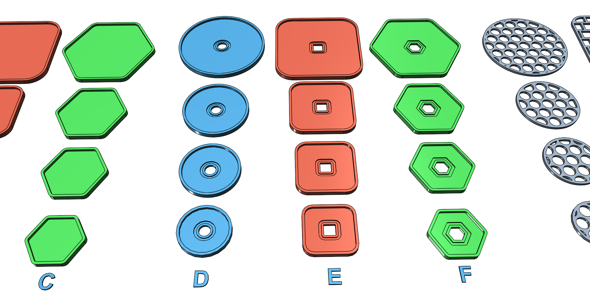 Coaster coasters por redzc descargar modelo stl gratuito printables