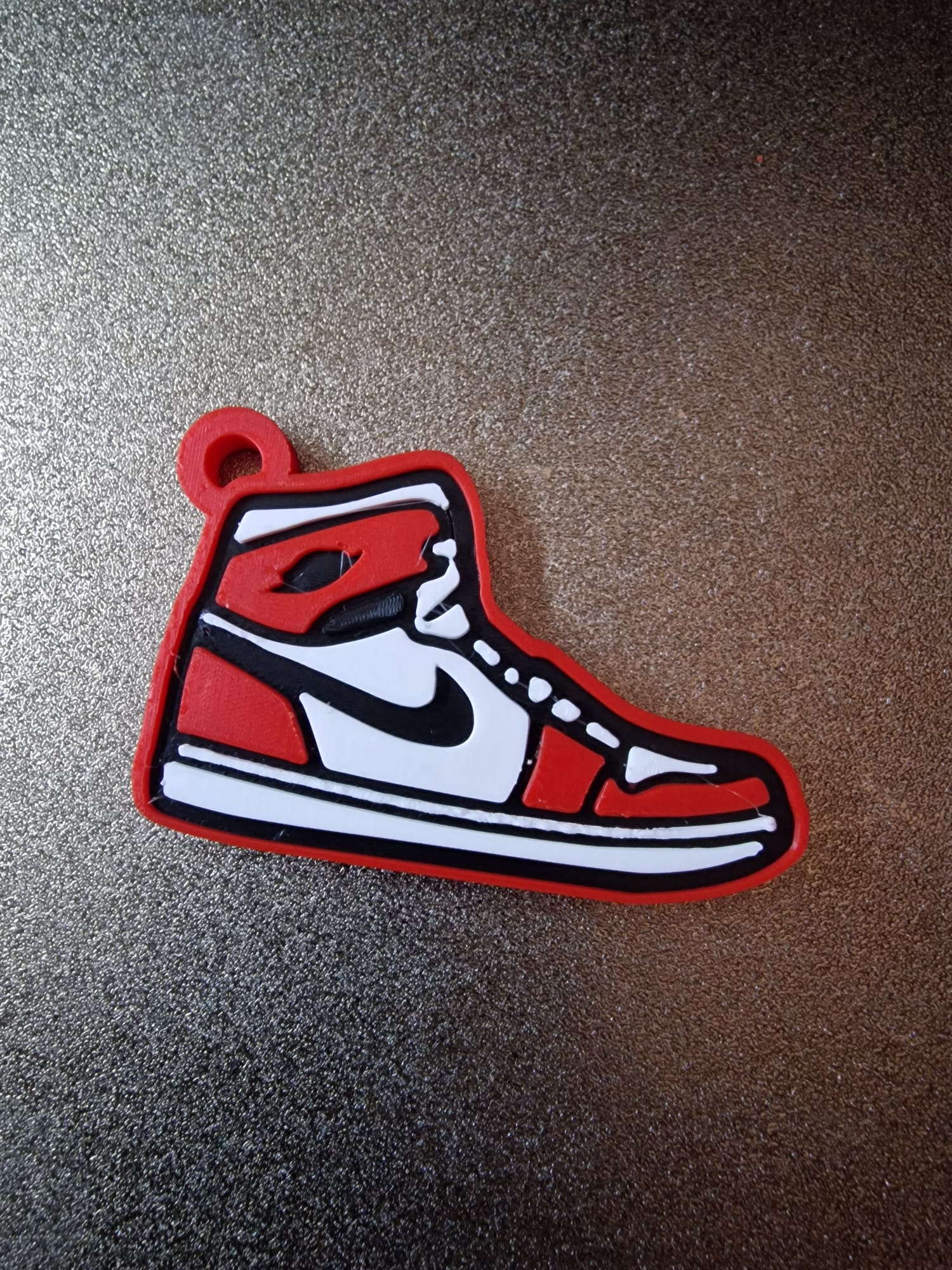nike keychain in shoe