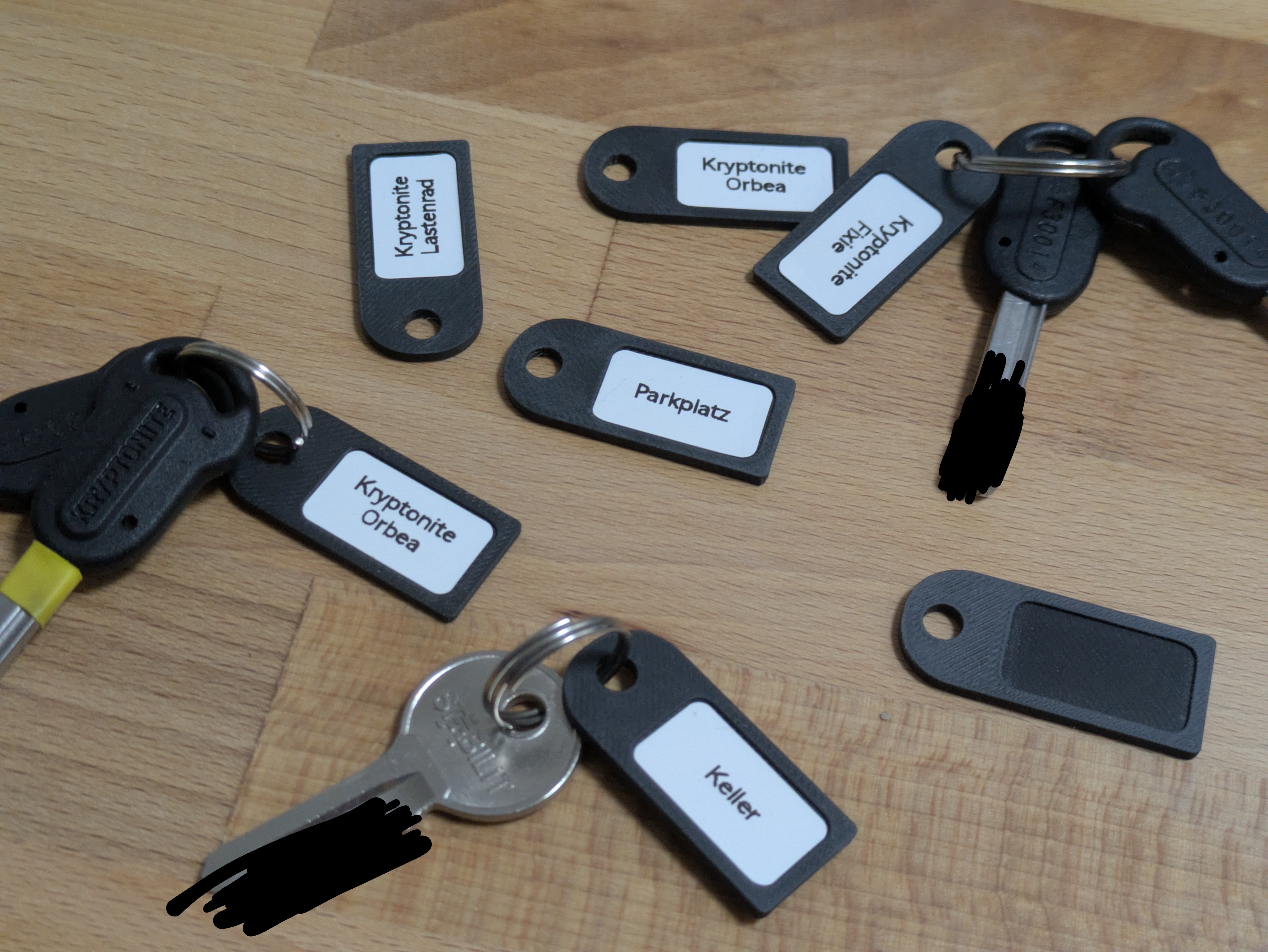 Labeled keychain tag