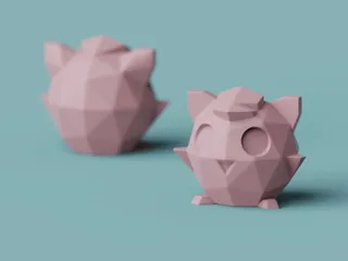 Low-poly Jigglypuff