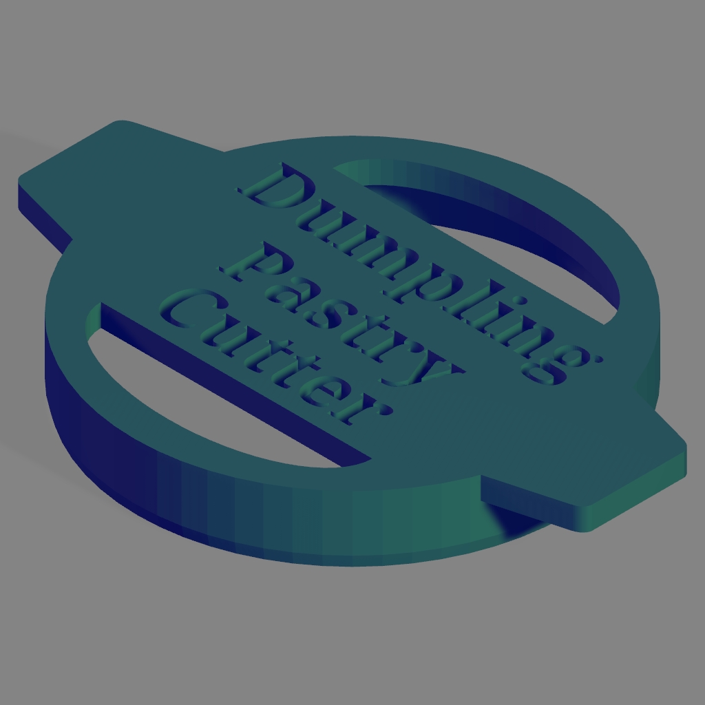 Miniatura 2 do modelo 3D Dumpling Pastry Cutter