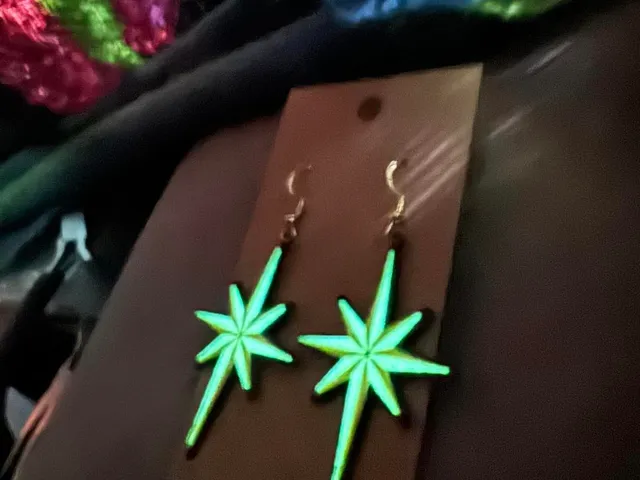 Star of Bethlehem Christmas Earrings