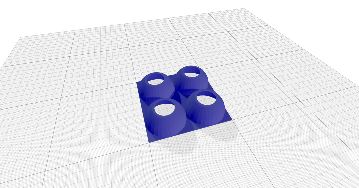 Egg tray for 4 eggs by abdulaziz alshaikh Download free STL model