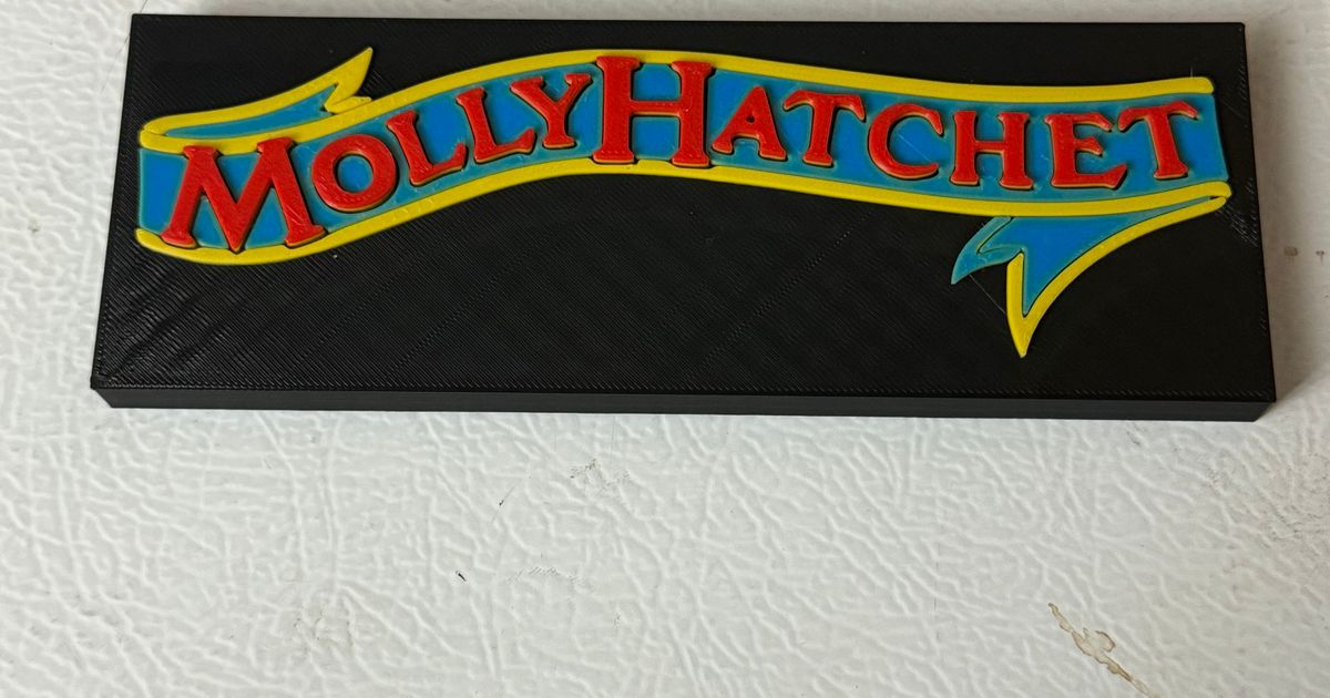 Molly Hatchet Band Sign by rsnider2 | Download free STL model ...