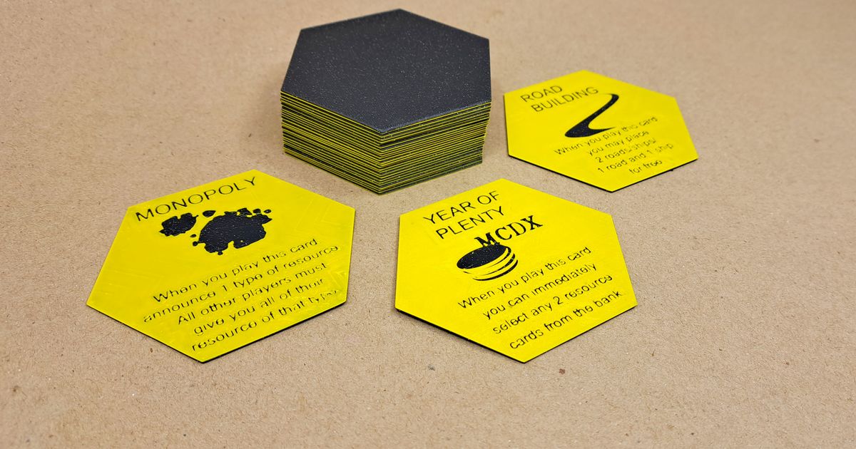 | Catan | Development cards por Sedak | Descargar modelo STL gratuito ...