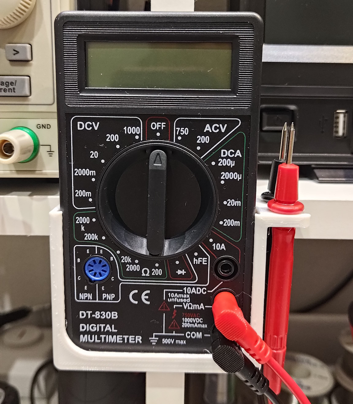 Yet Another 830 Multimeter Holder + Skadis and DIN rail versions by