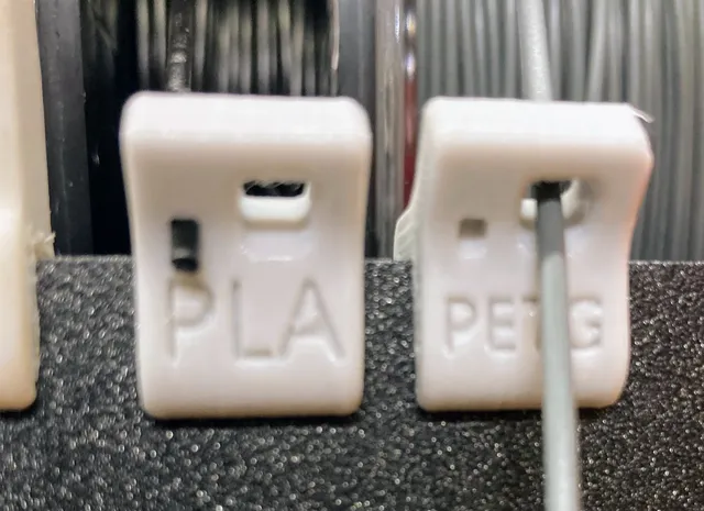 Simple combined filament guide and clip
