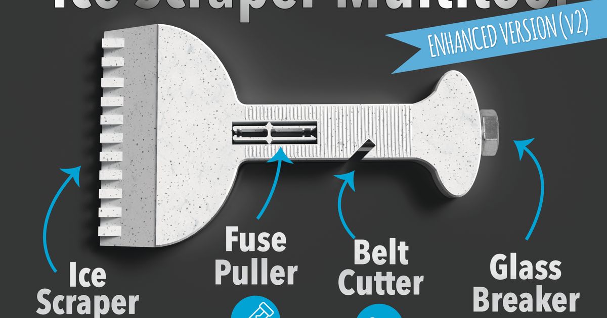 Ice Scraper 4in1 Multitool (Safety Benefits) by crimcron Download