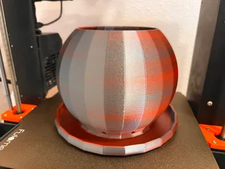 Flower Pot with Tray and Drain Holes