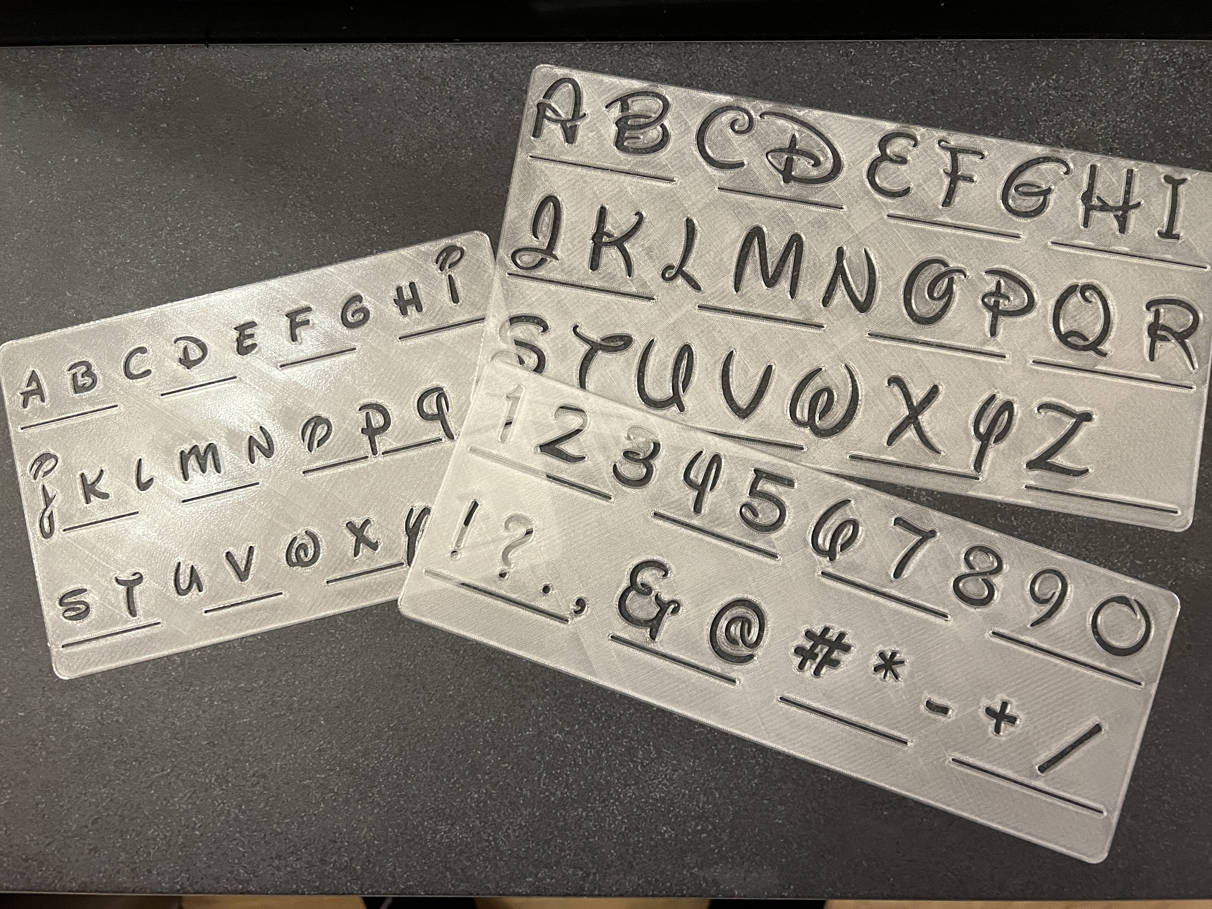 Letters and numbers template