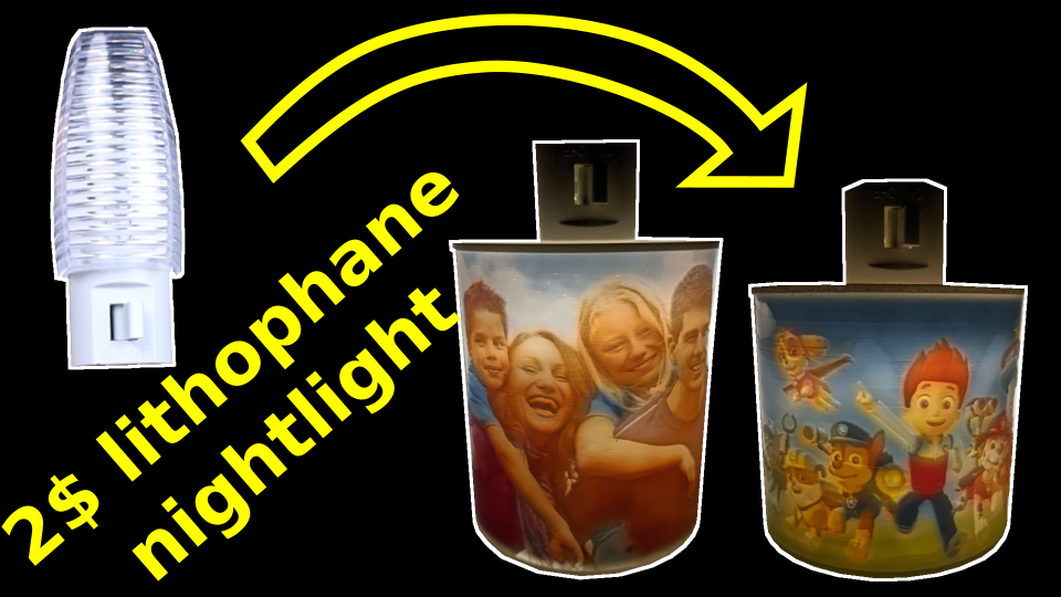 Customisable lithophane night light base by gubutek Download free STL