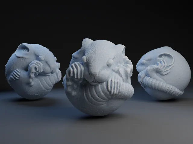 Curled rat, 19th C CE, by Suzuki Masanao