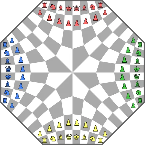 4 Player Chess Board/checker Board 