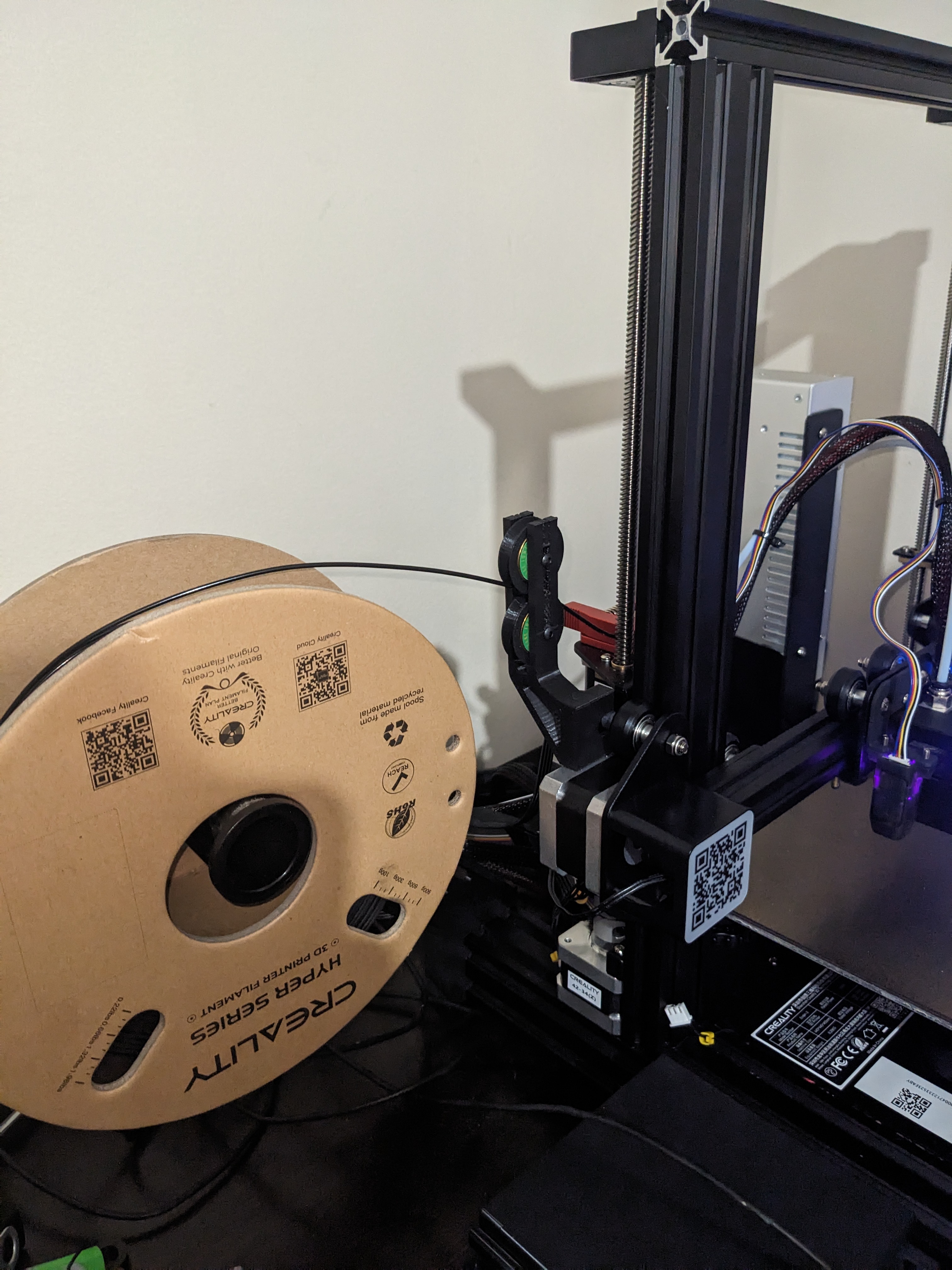 Filament Roller Guide Double Bearing Bracket Remix 3D model
