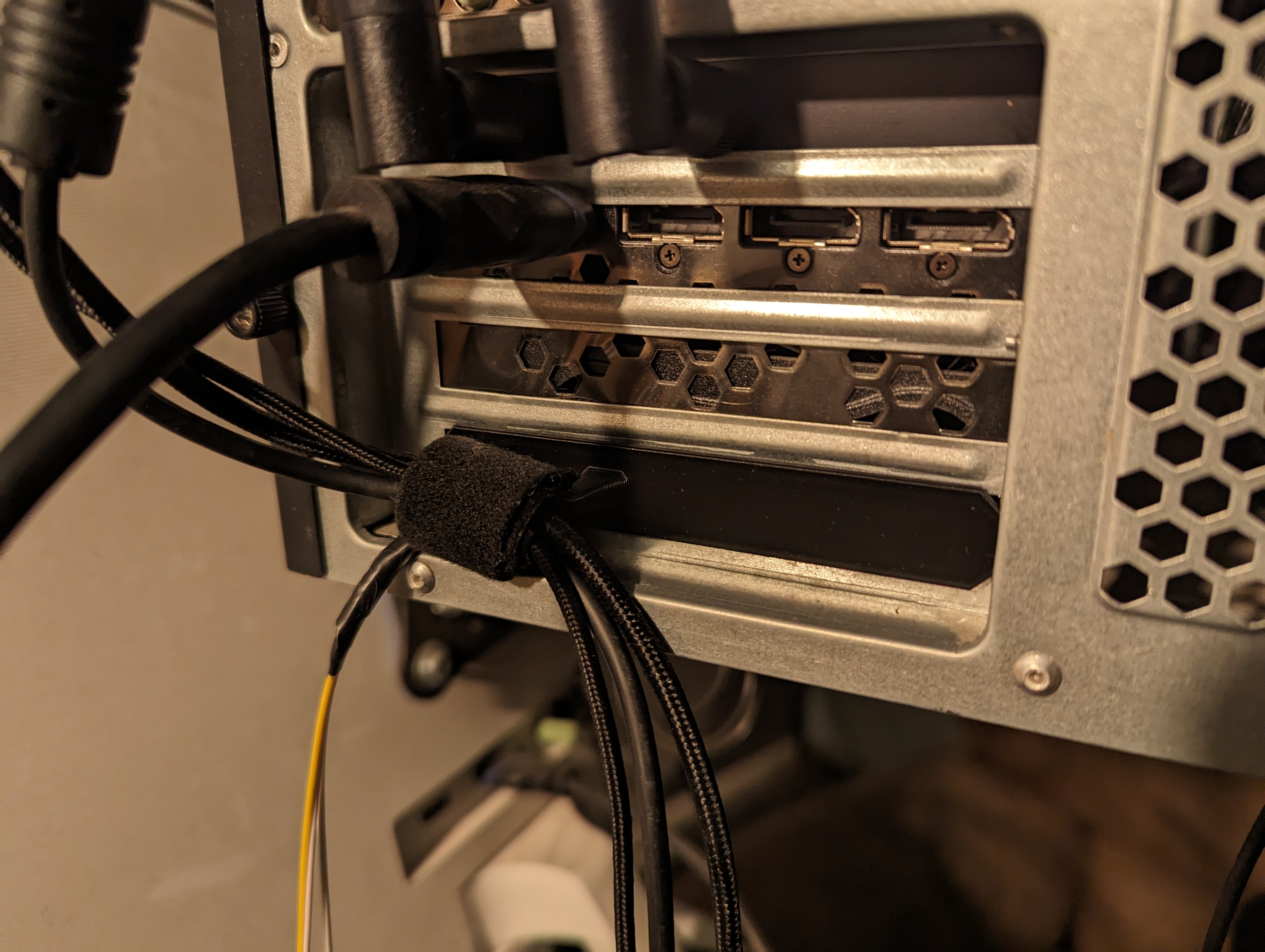ATX expansion slot blank with cable management anchor