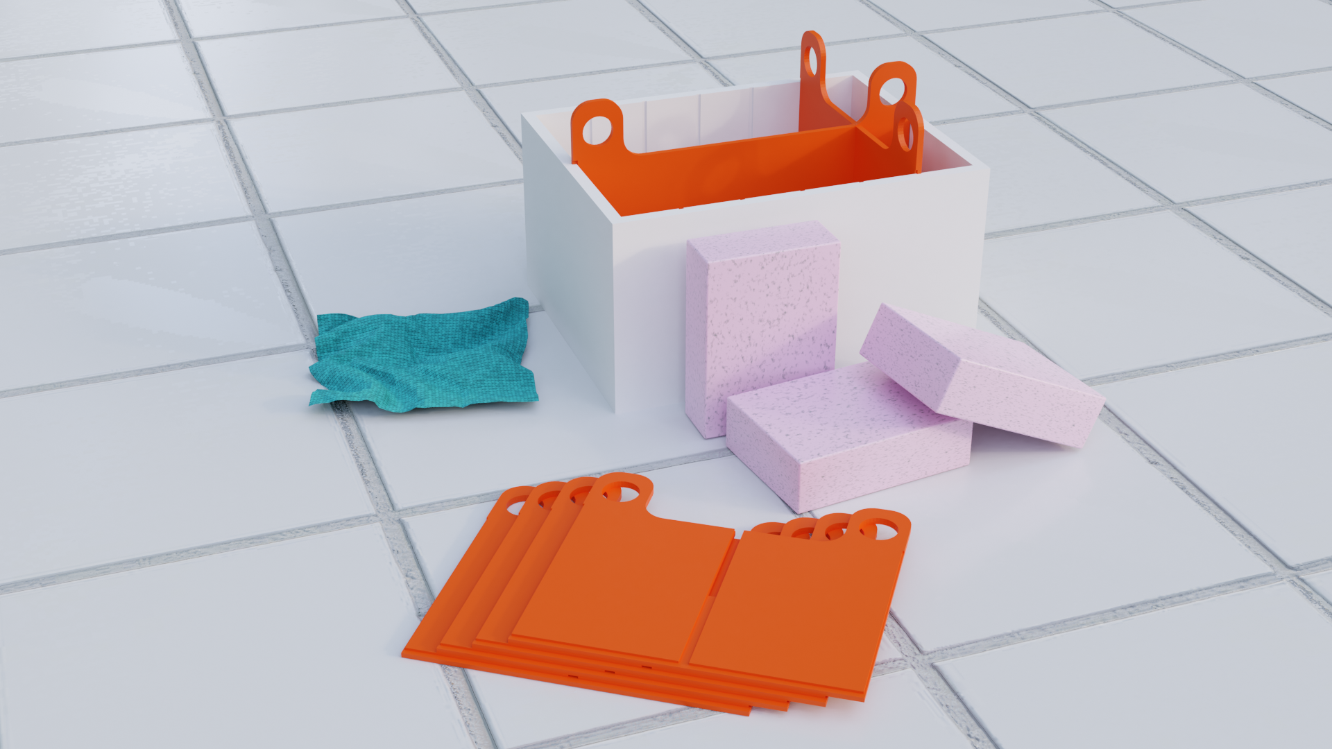 Soap mold with partitions - 12pcs