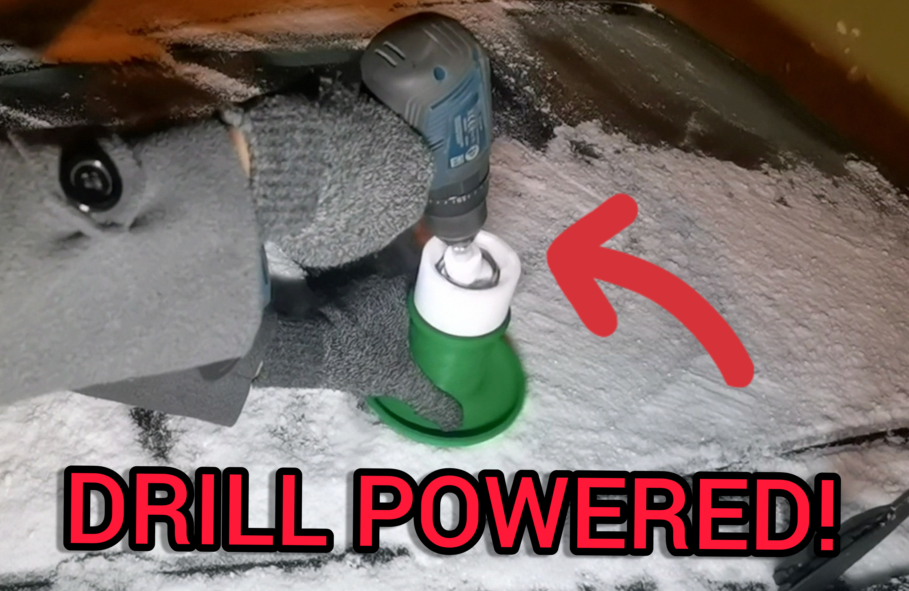 Drill Powered Scraper Machine with CV Car Joint! Defrosting