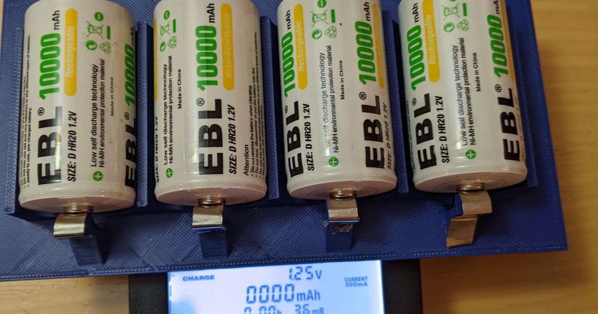 4 Bay D cell battery adapter for LiitoKala Engineer Lii500 Chargers by