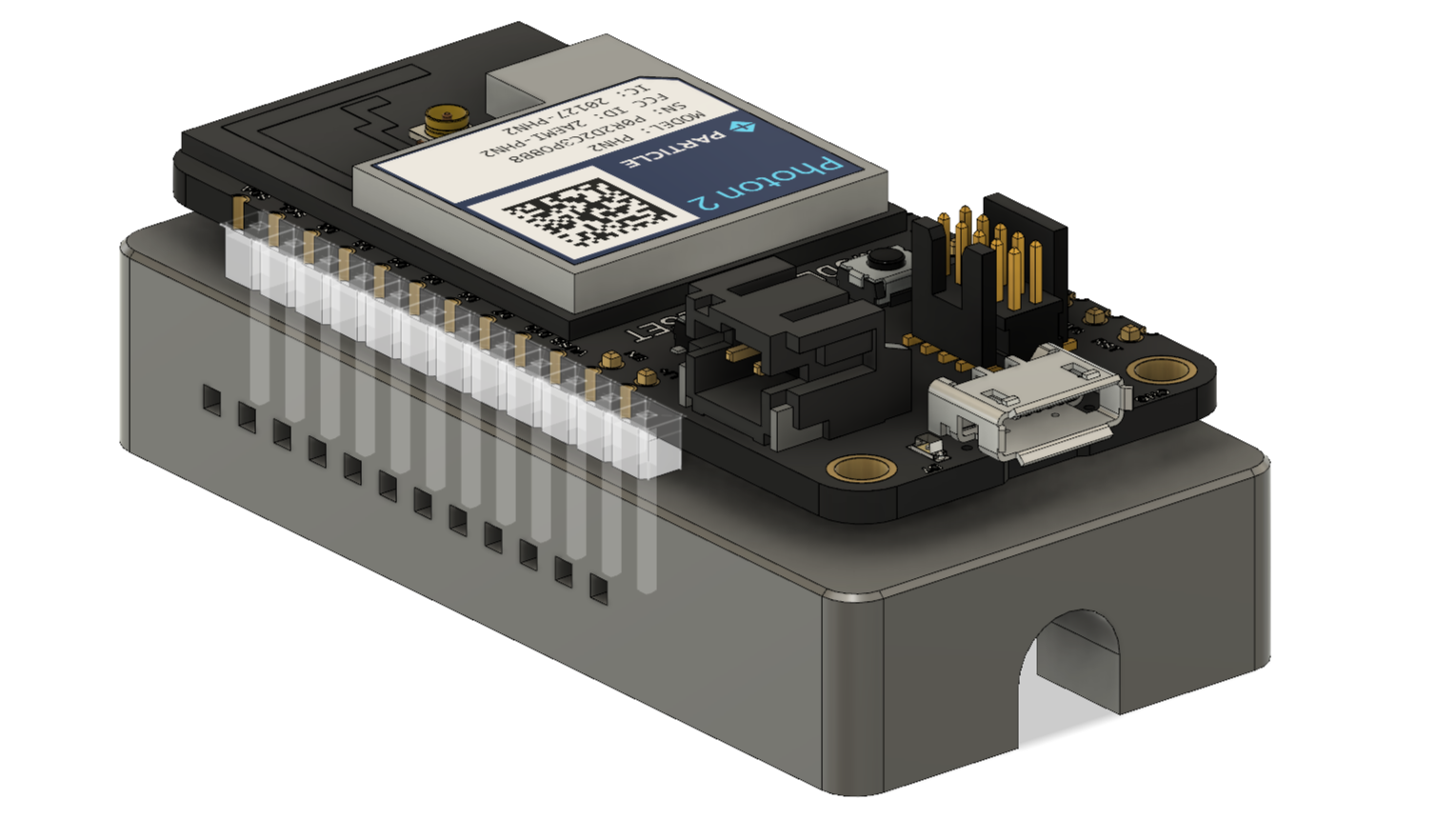 Particle Photon 2 Solderless Mount Case by D Rogers | Download free STL ...