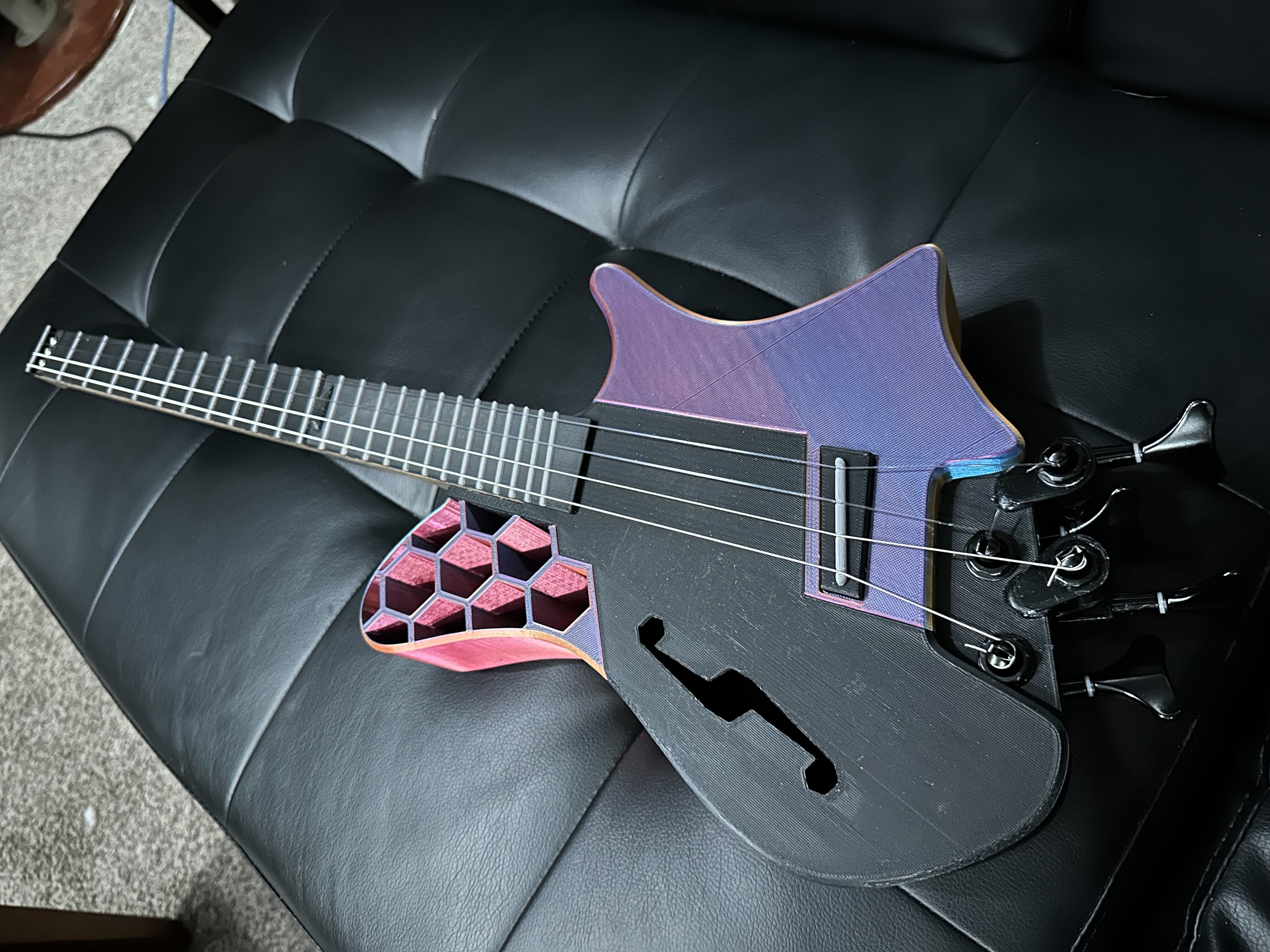 Raised Nut and Bridge - for Headless Baritone Ukulele