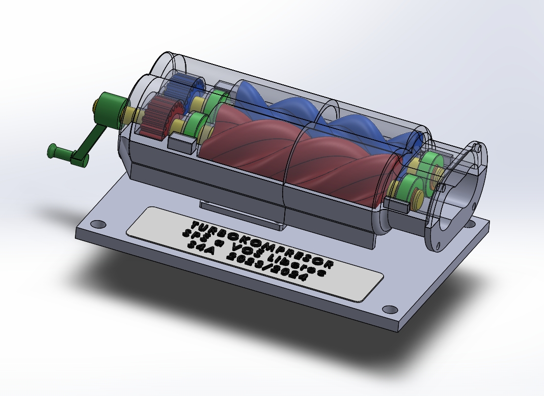 Výukový model turbokompresoru
