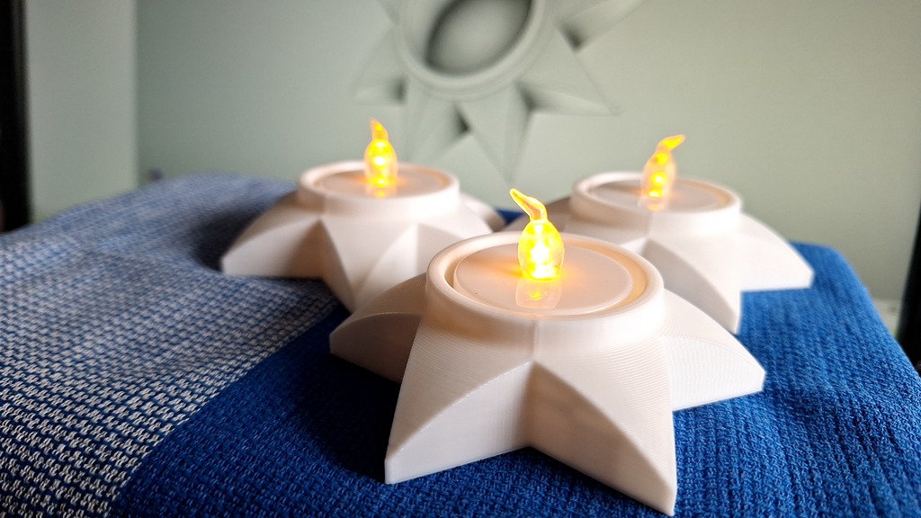 Teelicht-Halter, Sterne / Tea light holder, Stars