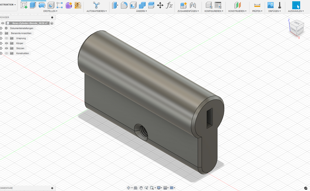 Various Lock Cylinder Mockups 30/xx mm (Schliesszylinderattrappen)