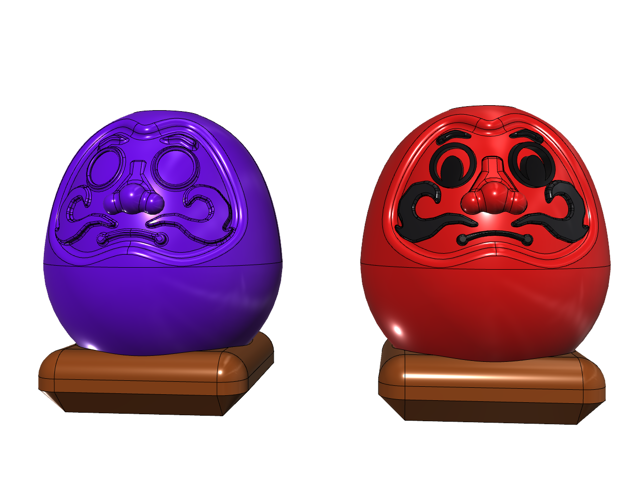 Japanese DARUMA Doll by morfaber78 Download free STL model