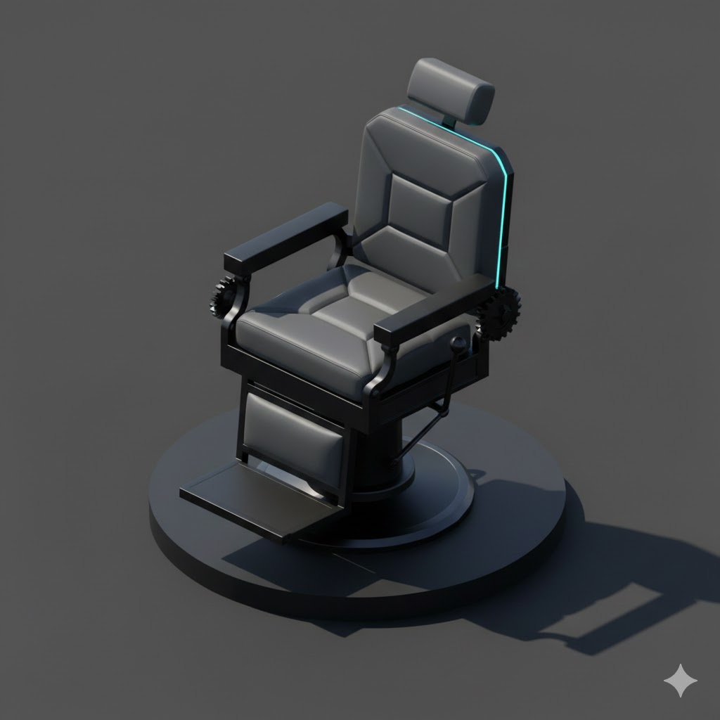 Low Poly Tattoo Studio Chair