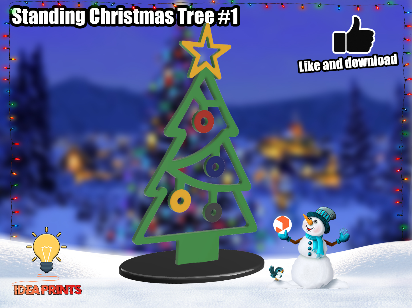 Standing Christmas Tree 1 by Idea Prints Download free STL model