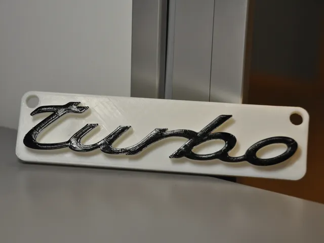 Porsche "turbo" wallart wallmount