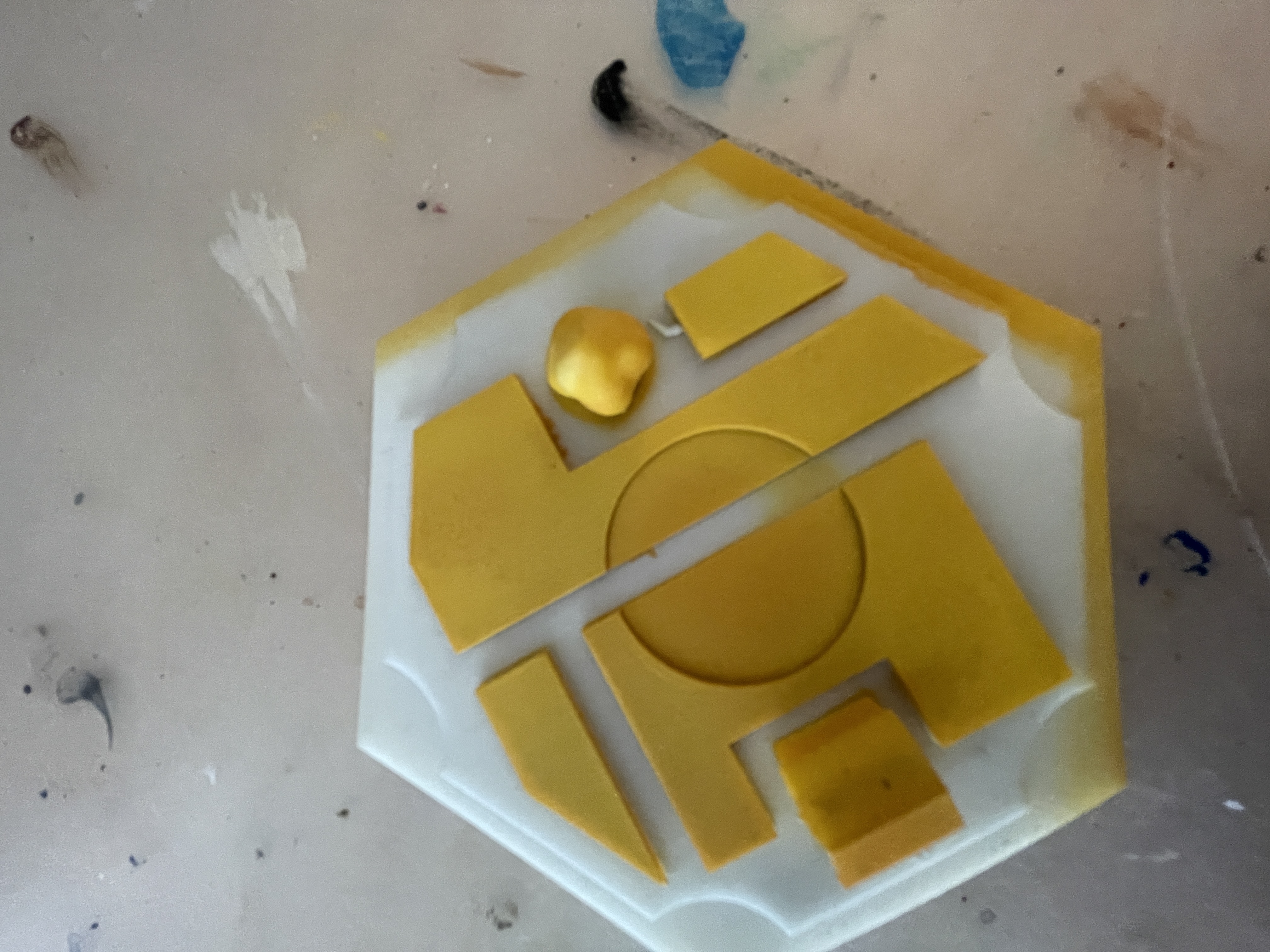 3D Catan Wheat airbrush template