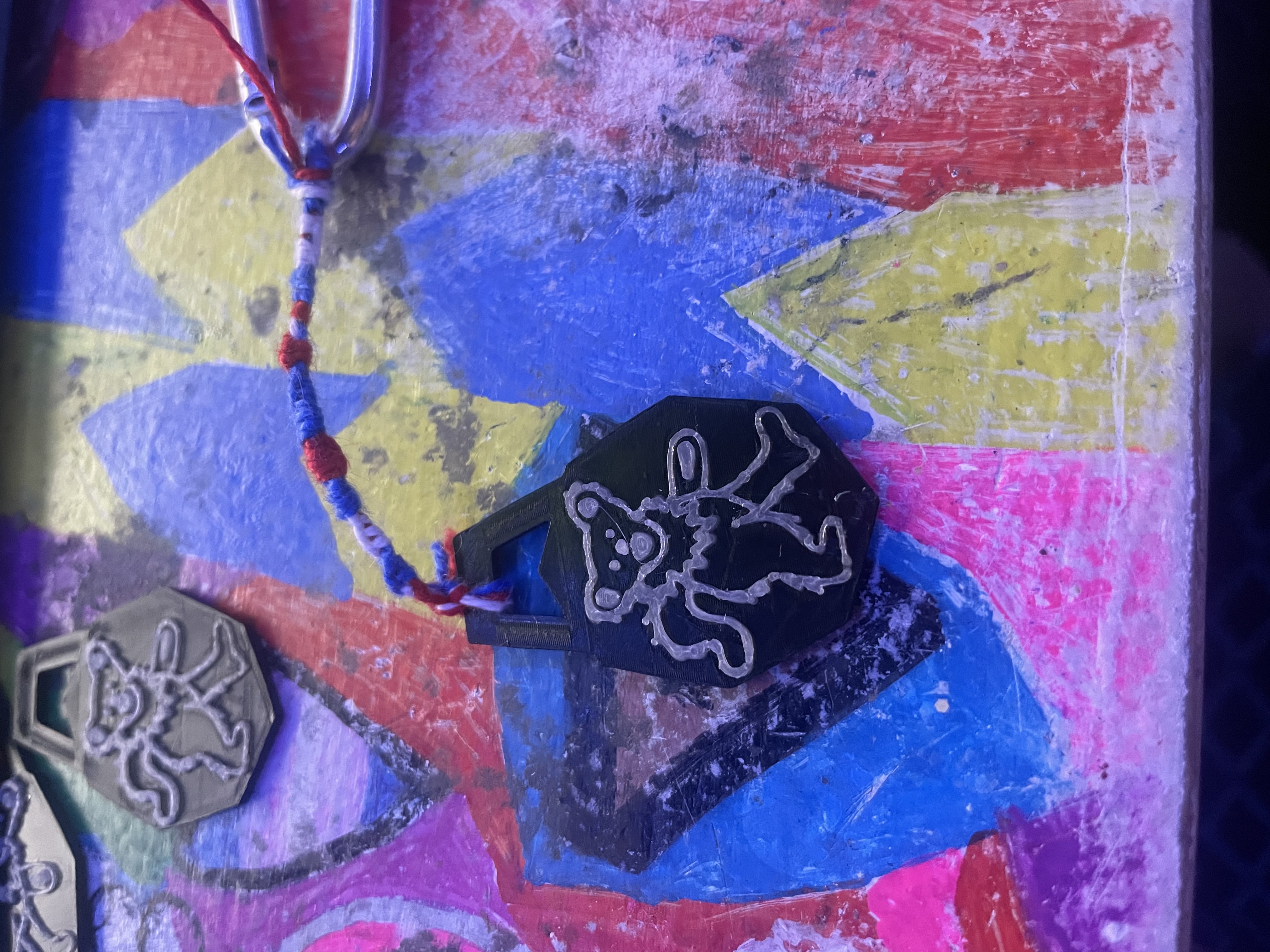 Dancing bear grateful dead keychain
