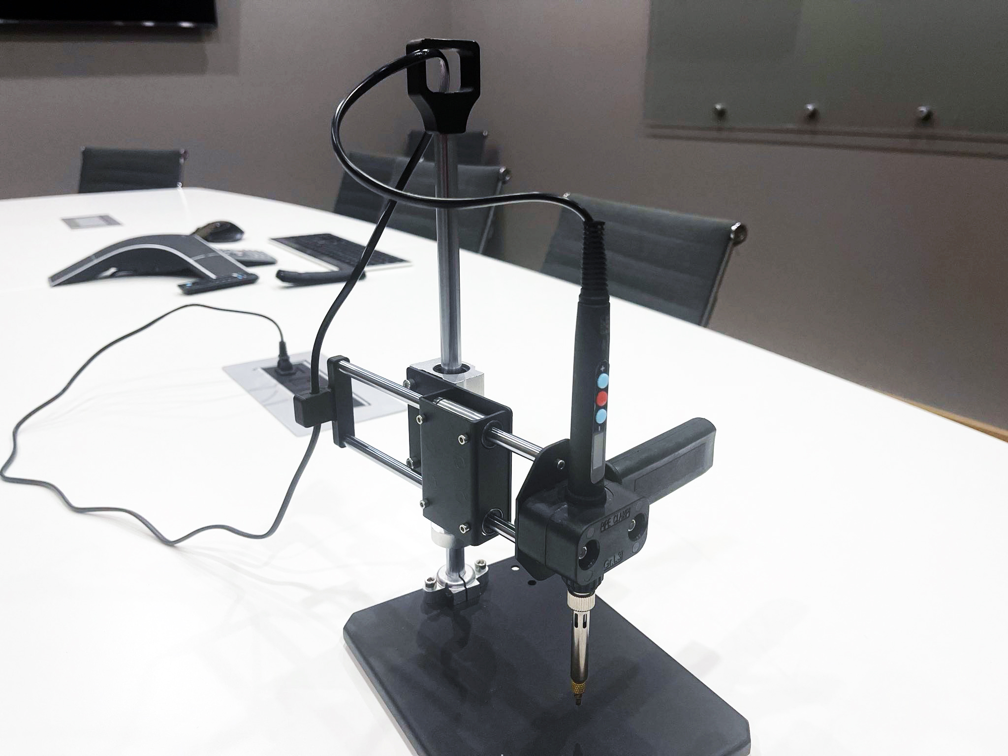 Cable Management for GUSATOLAS CXYDM Vertical Heat Pressing Machine & Heat Set Insert Tool & Tip Holder