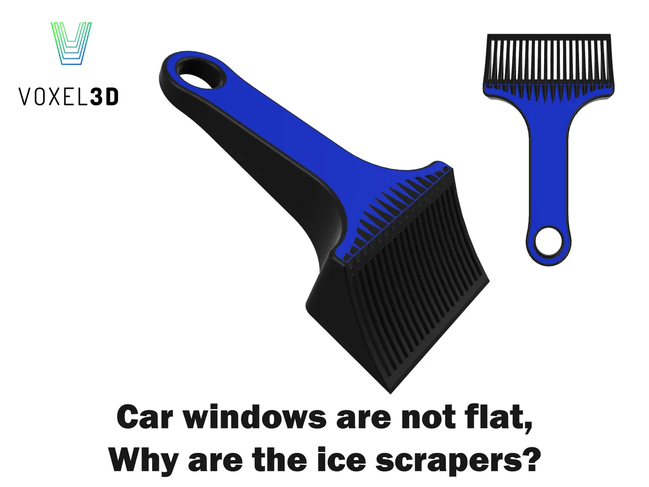 FrostFlex - 'Adaptive' universal icescraper for car windows by  Voxel3D_Nederland, Download free STL model