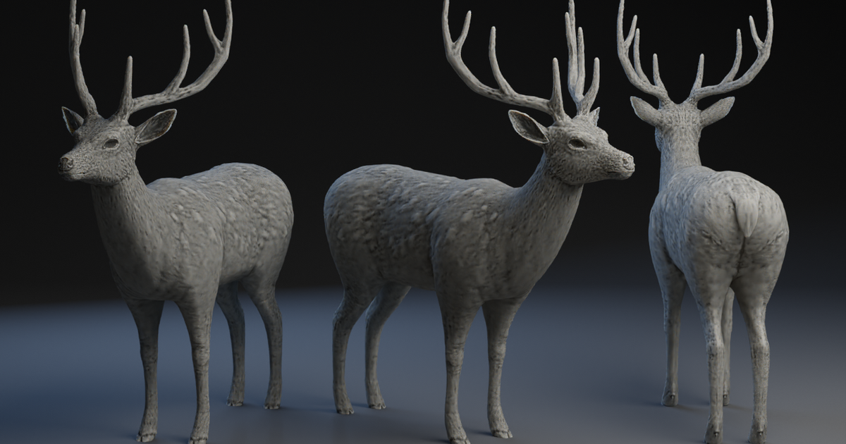 Buck / Deer by Peter Farell | Download free STL model | Printables.com
