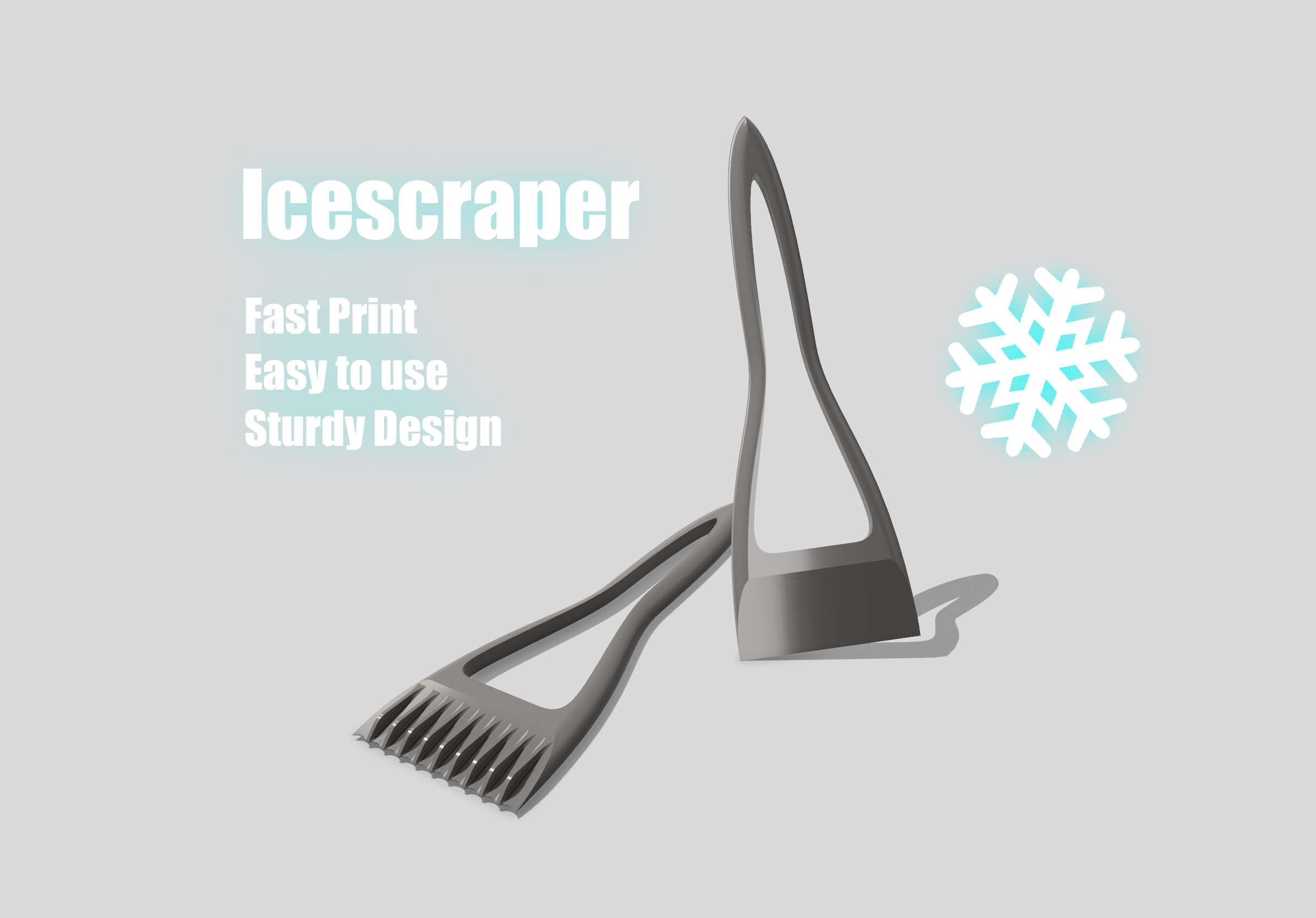 Icescraper with brushstyle Handle ( 2 Versions )