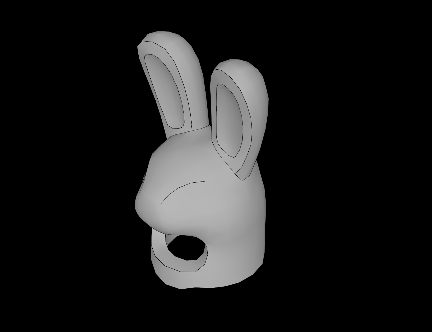 Lego Compatible (3158.dat) Minifig Headgear Head Cover Costume Rabbit with Nose Pattern