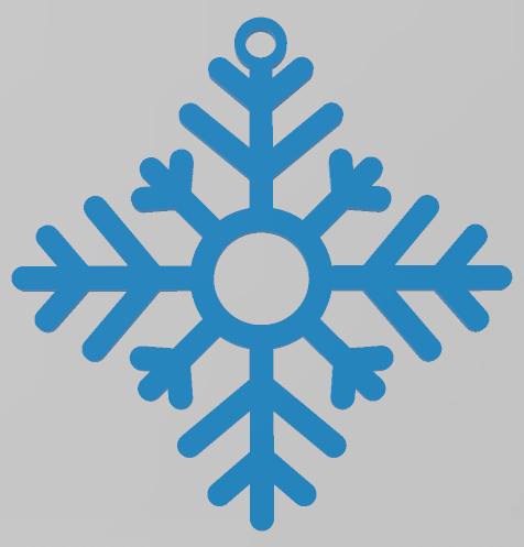 EASY TO PRINT, SNOWFLAKE, CHRISTMAS ORNAMENT 6, ORNAMENTS