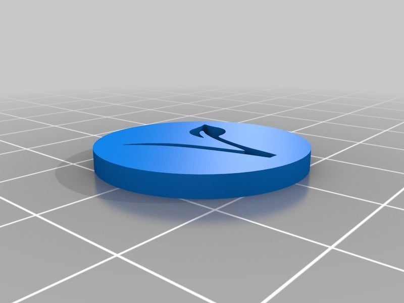 Shopping Cart Token - 1€ size - Vegan logo
