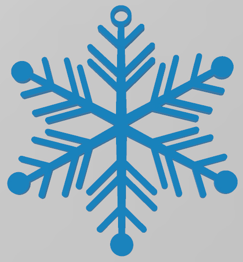 EASY TO PRINT, SNOWFLAKE, CHRISTMAS ORNAMENT 7, ORNAMENTS
