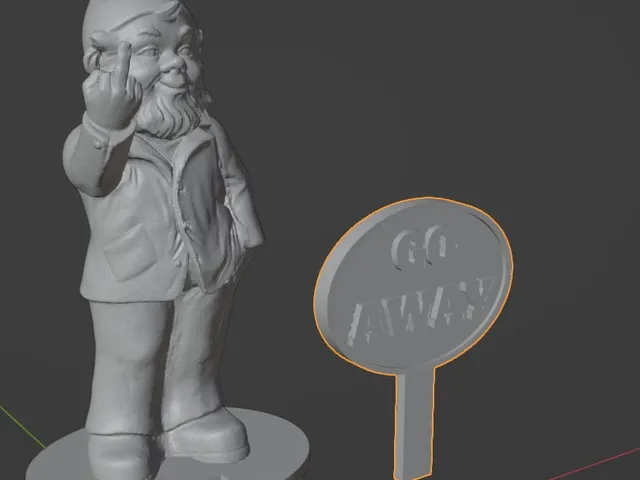 Go Away Gnome with separate sign