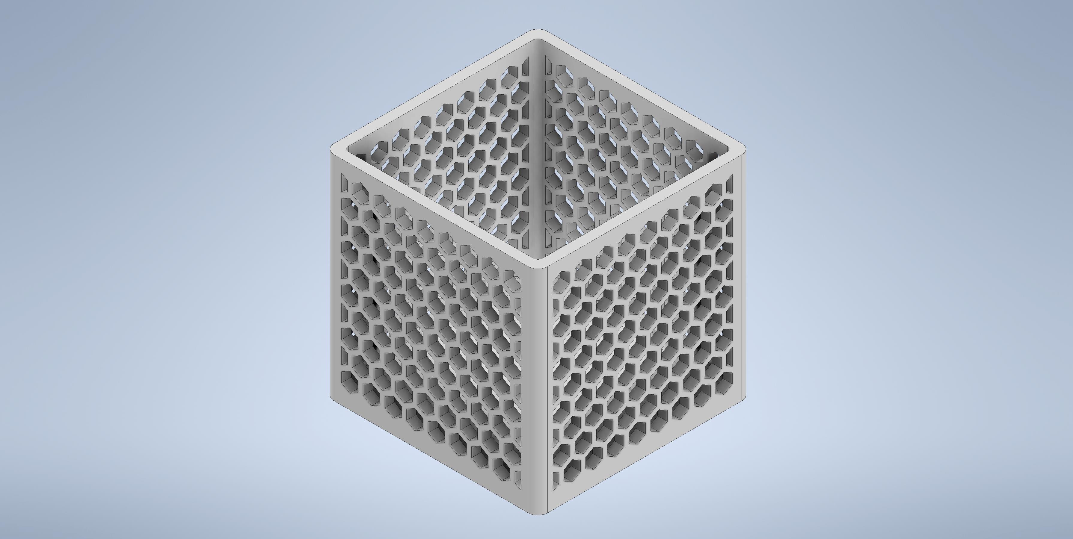 BOX WITH HEXAGON HOLES