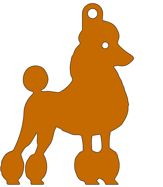 poodle keychain