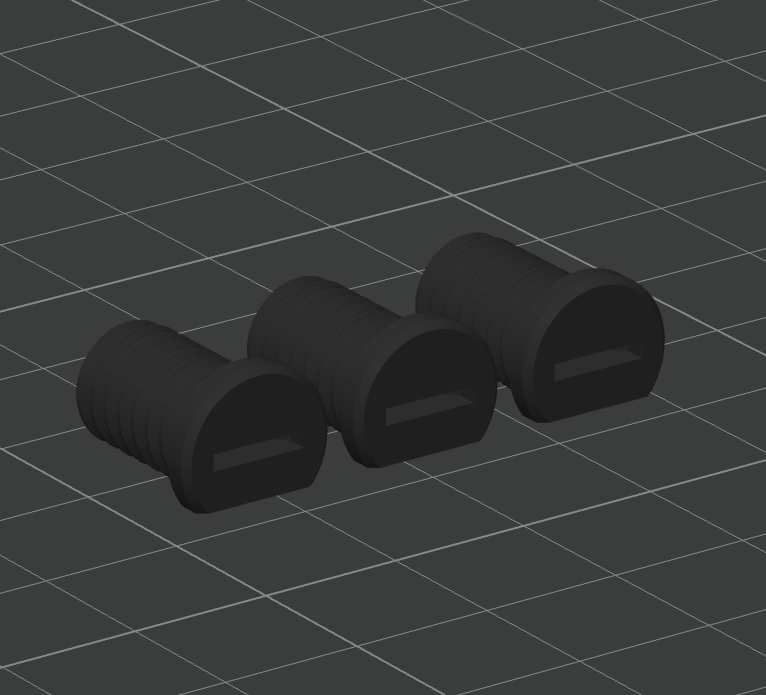 Hex ukelele stronger bridge bolts 3D model thumbnail